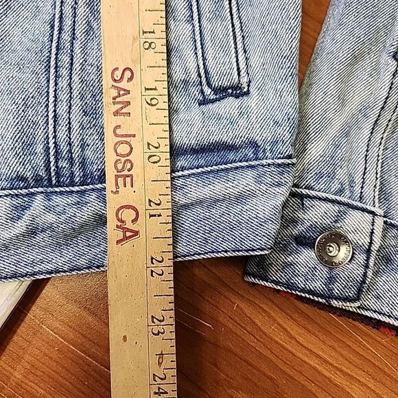 BlackHeart ACID WASH PLAID Partially LINED TRUCKER JACKET SIZE M - Picture 12 of 14